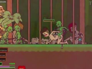 Captivity &vert; मंच 3 &vert; नग्न महिला survivor fights उसकी रास्ता के माध्यम से कामू goblins लेकिन fails और हो जाता है गड़बड़ कठिन निगलने liters की कम &vert; हेंटाई गेम gameplay p3