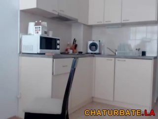 Young hot innocent 18 rumaja with pigtails squirts on cam at www&period;chaturbate&period;la
