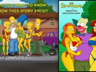 Krustie's Vacation Camp with stupendous chicks&excl; - The Simptoons