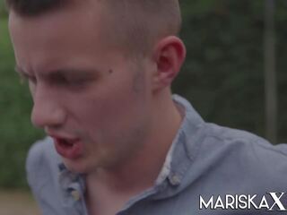 Mariskax Mariska Bangs Her Friends young man Outdoors | xHamster
