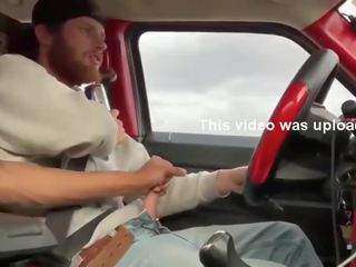 Two super Men Masturbating In The Car