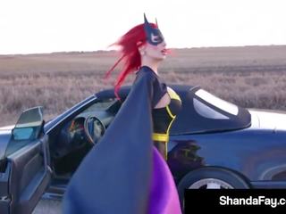 Busty Batgirl Shanda Fay Sucks phallus Roadside: Free dirty film e5