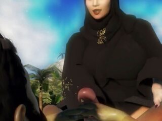 Island של אָבֵד שמן ערבי מוסלמי בנות לְבִישָׁה burqa ו - | xhamster