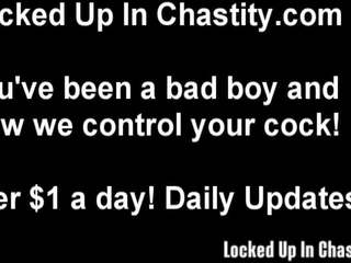 I lead all My Slaves Put on a Chastity Device: Free dirty video b2