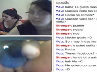 Chicas lindas mirando mi elefante pretty Girls looking my elephant on omegle