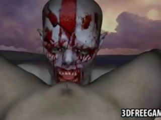 Provocative 3D Zombie stunner Getting Licked And Fucked Hard