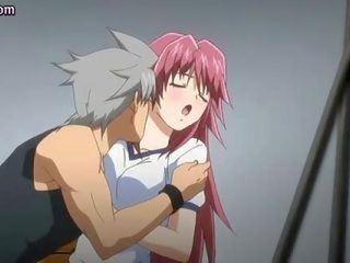 Redhead anime daughter having first-rate x rated clip