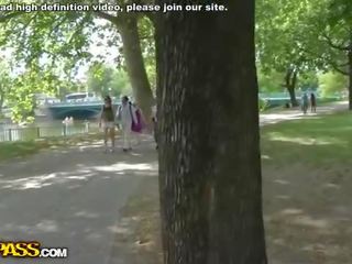 Real outdoor fuck with charming diva video