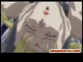 Blonde hentai fantastic brutally tentacles fucked