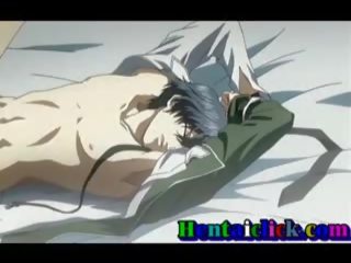 魅惑的な エロアニメ ゲイ ハードコア セックス と 愛 で ベッド