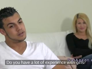 Dude fucks agent and blonde amateur