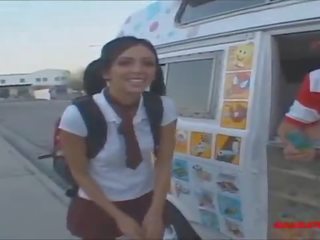 Gullibleteens.com icecream truck teen knee high white socks get manhood creampie