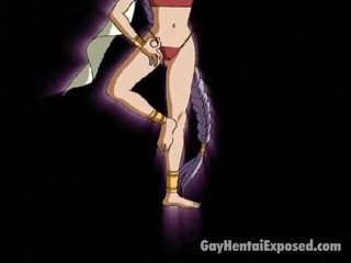 Attractive anime gejské vystavovať jeho koketná telo